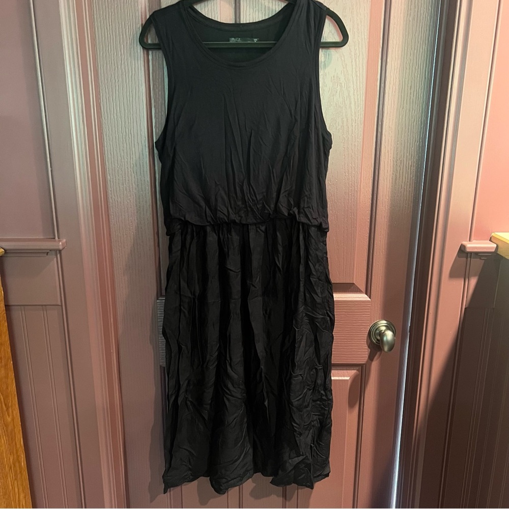 Prana Elegant Black Midi Dress